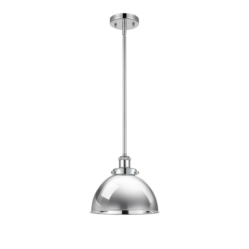Innovations Derby 10in 1-Light Pendant | Industrial Polished Chrome Steel and Cast Brass with Polished Chrome Metal Shade | Model 916-1S-PC-MFD-10-PC