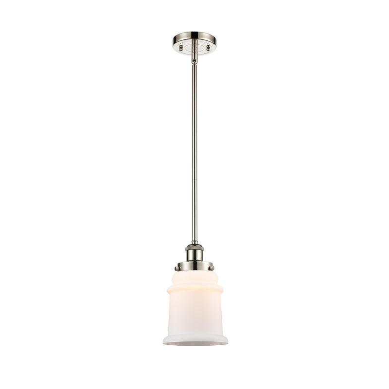 Innovations Canton 6in 1-Light Mini Pendant | Modern Contempo Polished Nickel and Matte White Frosted Glass | Kitchen Island & | Model 916-1S-PN-G181