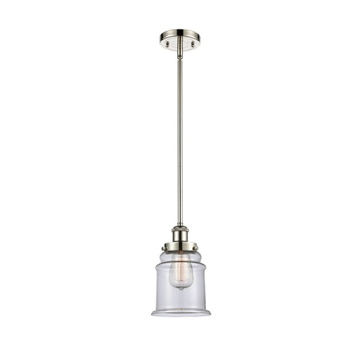Innovations Canton 6in 1-Light Mini Pendant | Modern Contemporary Polished Nickel and Clear Glass | Kitchen Island & Dining Room | Model 916-1S-PN-G182