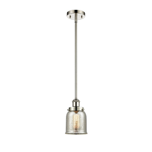 Innovations Bell 5in 1-Light LED Mini Pendant | Industrial Polished Nickel Steel and Silver Plated Mercury Glass | Kitchen | Model 916-1S-PN-G58-LED