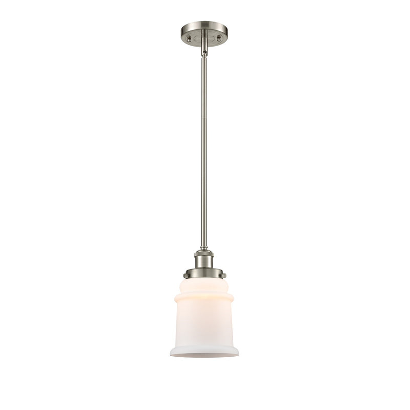 Innovations Canton 6in 1-Light Mini Pendant | Modern Brushed Satin Nickel and Matte White Frosted Glass | Kitchen Island & Dining | Model 916-1S-SN-G181