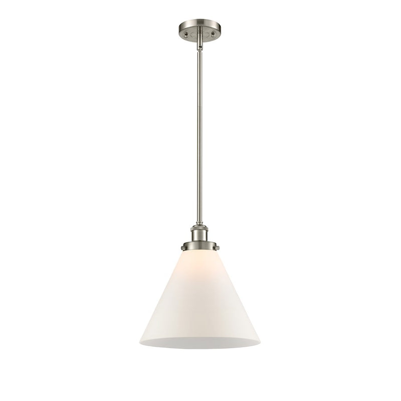 Innovations Cone 1 Light Mini Pendant, Nickel/Matte White - 916-1S-SN-G41-L