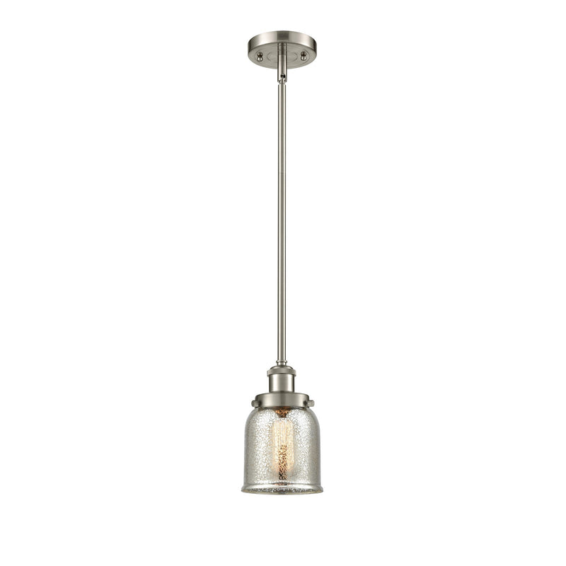 Innovations Bell 5in 1-Light LED Mini Pendant | Industrial Brushed Satin Nickel and Silver Plated Mercury Glass | Kitchen Island | Model 916-1S-SN-G58-LED