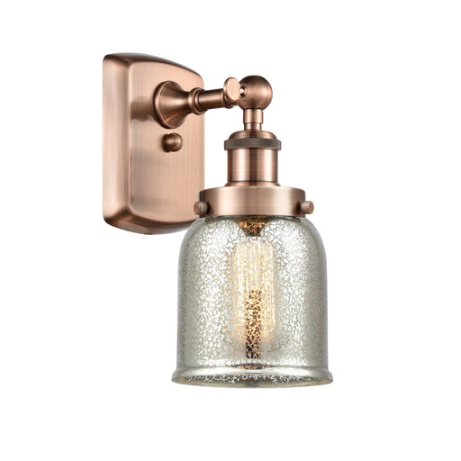 Innovations Bell 5in 1-Light Wall Sconce | Industrial Antique Copper and Silver Plated Mercury Glass | Hallway & Bathroom Accent | Model 916-1W-AC-G58