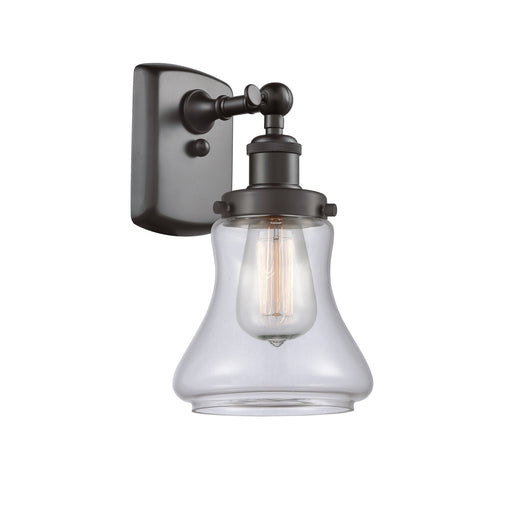 Innovations Bellmont 6.12in 1-Light Wall Sconce | Modern Transitional Oil Rubbed Bronze Steel and Clear Glass | Hallway & Bathroom | Model 916-1W-OB-G192