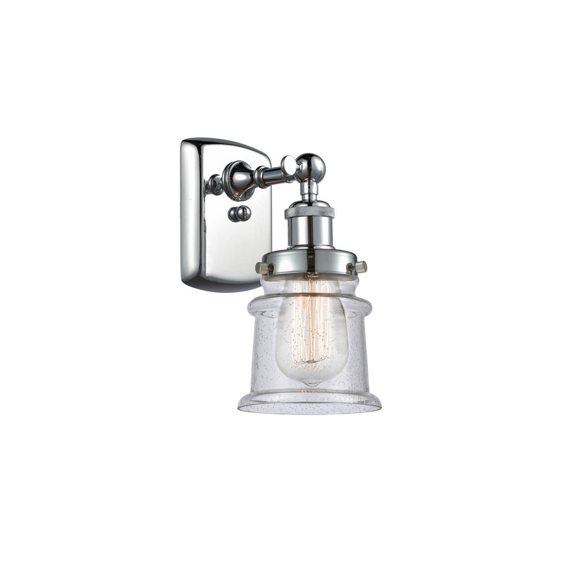 Innovations Canton 5.25in 1-Light Wall Sconce | Modern Transitional Polished Chrome and Seedy Glass | Hallway & Bathroom Accent | Model 916-1W-PC-G184S