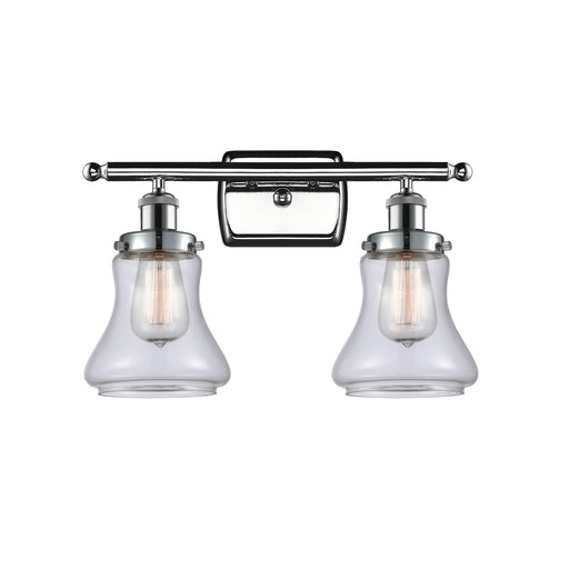 Innovations Bellmont 16in 2-Light Bath Vanity | Modern Transitional Polished Chrome and Clear Glass | Bathroom Vanity | Model 916-2W-PC-G192