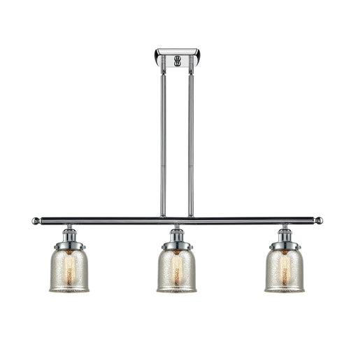 Innovations Bell 36in 3-Light Island Light | Industrial Polished Chrome and Silver Plated Mercury Glass | Kitchen Island & | Model 916-3I-PC-G58-LED
