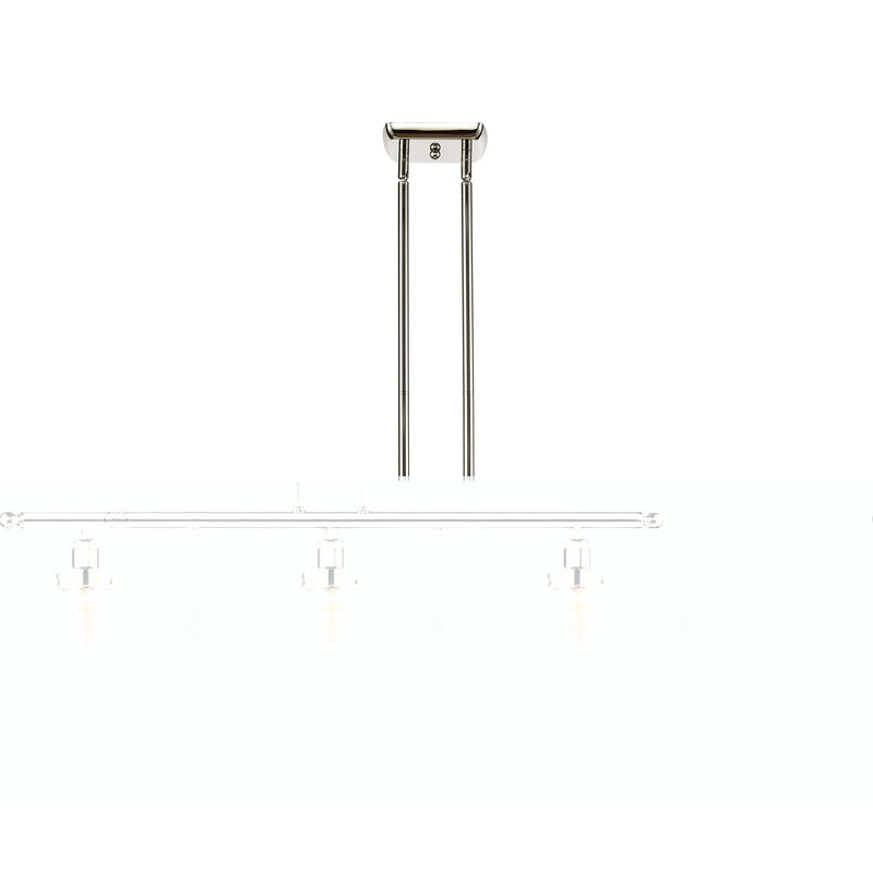 Innovations Canton 36in 3-Light Island Light | Modern Contempo Polished Nickel Steel and Seedy Glass | Kitchen Island & Dining Room | Model 916-3I-PN-G184
