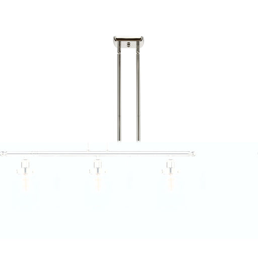 Innovations Canton 36in 3-Light Island Light | Modern Contempo Polished Nickel Steel and Seedy Glass | Kitchen Island & Dining Room | Model 916-3I-PN-G184