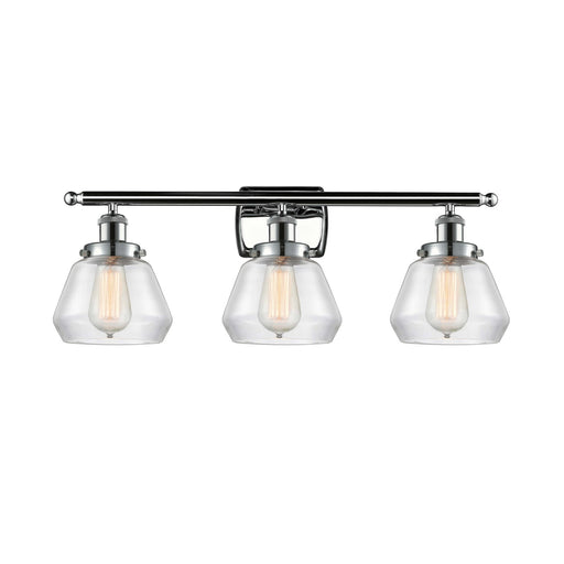 Innovations Fulton 27in 3-Light Bath Vanity Light | Modern Contemporary Polished Chrome and Clear Glass | Bathroom Vanity | Model 916-3W-PC-G172