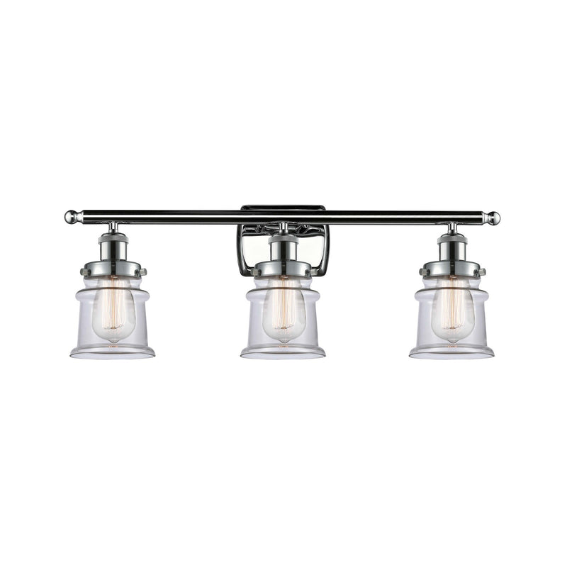 Innovations Canton 25.25in 3-Light Bath Vanity Light | Modern Contemporary Polished Chrome and Clear Glass | Bathroom Vanity | Model 916-3W-PC-G182S