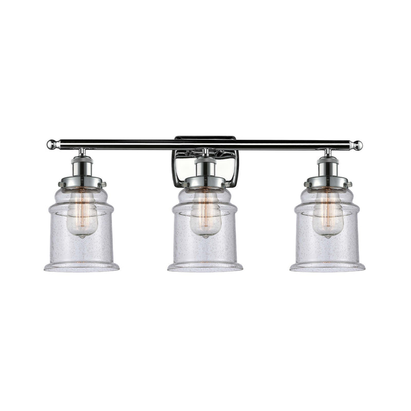 Innovations Canton 26in 3-Light Bath Vanity Light | Modern Contemporary Polished Chrome and Seedy Glass | Bathroom Vanity | Model 916-3W-PC-G184