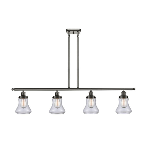 Innovations Bellmont 48in 4-Light Island Light | Oil Rubbed Bronze Steel and Clear Glass | Kitchen Island & Dining Room | Model 916-4I-OB-G192