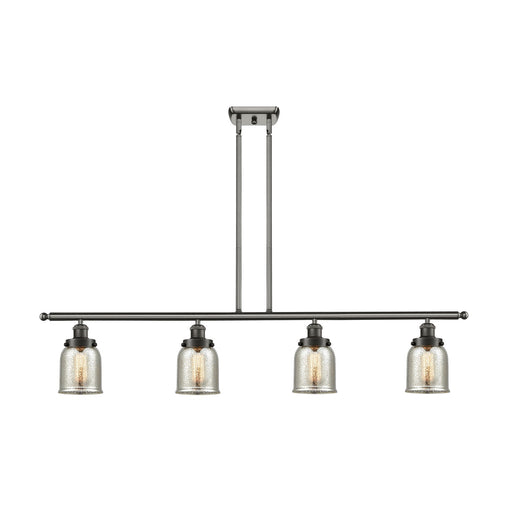 Innovations Lighting Bell 48in 4-Light Island Light with LED | Industrial Oil Rubbed Bronze Steel and Silver Plated Mercury | Model 916-4I-OB-G58-LED
