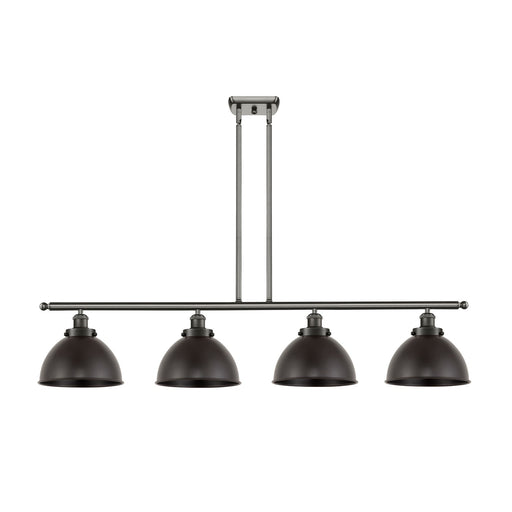 Innovations Derby 48in 4-Light Island Light | Industrial Farmhouse Oil Rubbed Bronze Steel and Metal Dome Shade | Kitchen | Model 916-4I-OB-MFD-10-OB