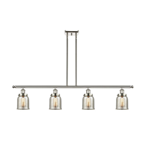 Innovations Bell 48in 4-Light Island Light | Industrial Polished Nickel Steel and Silver Plated Mercury Glass | Kitchen Island & | Model 916-4I-PN-G58