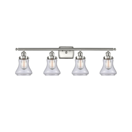 Innovations Bellmont 36.12in 4-Light Bath Vanity | Modern Transitional Brushed Satin Nickel and Clear Glass | Bathroom Vanity | Model 916-4W-SN-G192