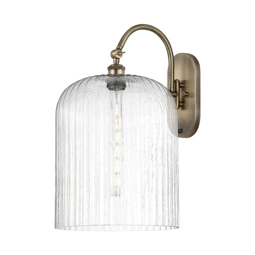 Innovations Bridal Veil 12in 1-Light Wall Sconce | Industrial Antique Brass and Seedy Ribbed Glass | Hallway & Bathroom | Model 918-1W-AB-G559-12SDY