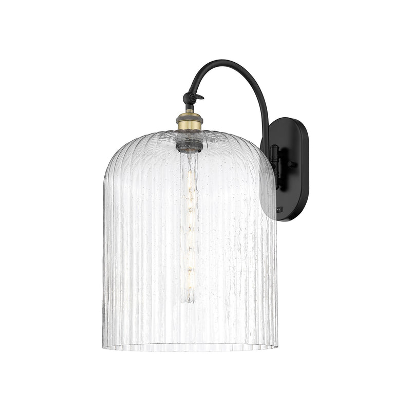 Innovations Bridal Veil 12in 1-Light Wall Sconce | Industrial Black Antique Brass and Seedy Glass | Hallway & Bathroom | Model 918-1W-BAB-G559-12SDY