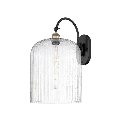 Innovations Bridal Veil 12in 1-Light Wall Sconce | Industrial Black Antique Brass and Seedy Glass | Hallway & Bathroom | Model 918-1W-BAB-G559-12SDY