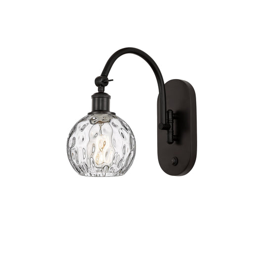 Innovations Athens Water Glass 6in 1-Light Wall Sconce | Industrial Oil Rubbed Bronze Steel and Clear Water Glass | Bedroom & | Model 918-1W-OB-G1215-6