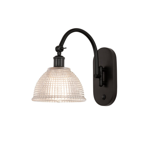 Innovations Arietta 8in 1-Light Wall Sconce | Industrial Oil Rubbed Bronze and Clear Glass | Living Room & Hallway Accent | Model 918-1W-OB-G422