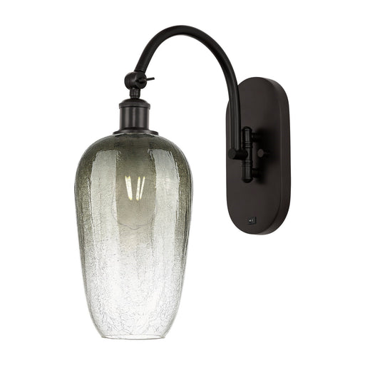 Innovations Brookhaven Flute 7in 1-Light Wall Sconce | Industrial Oil Rubbed Bronze Steel and Slate Glass | Bedroom & Hallway | Model 918-1W-OB-G484-7SL