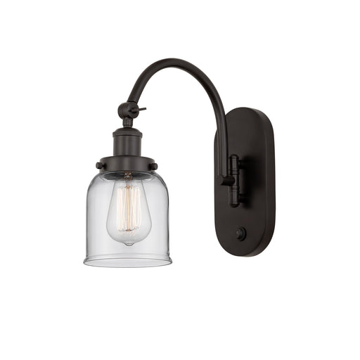 Innovations Bell 5in 1-Light Swing Arm Lamp | Industrial Oil Rubbed Bronze Steel and Clear Glass | Bedroom Reading & Living Room | Model 918-1W-OB-G52