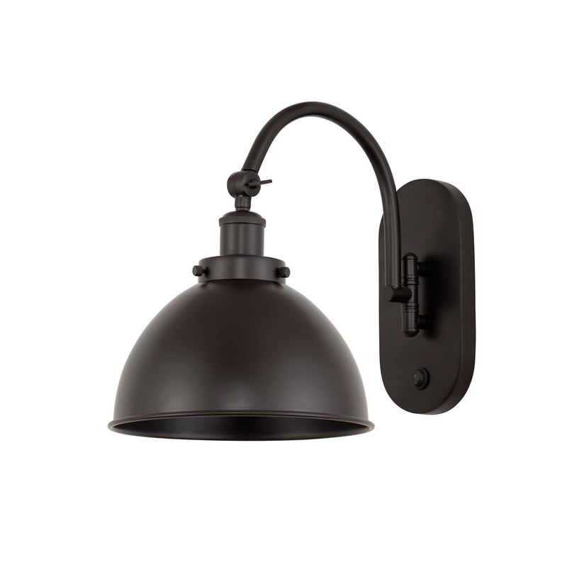 Innovations Ballston Urban 10in 1-Light Swing Arm Lamp | Industrial Oil Rubbed Bronze Steel and Cast Brass with Metal Dome | Model 918-1W-OB-MFD-10-OB
