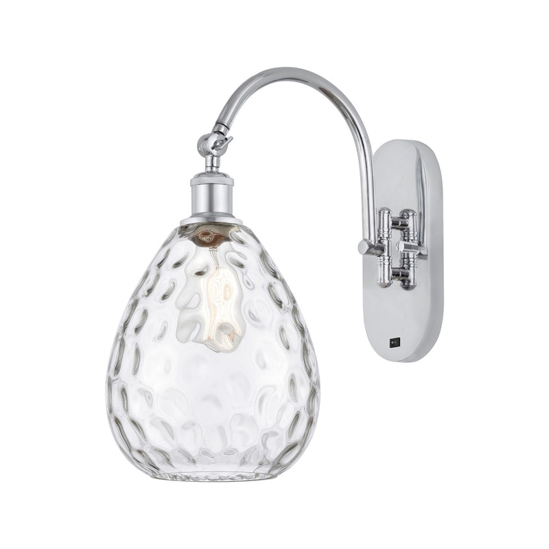 Innovations Waverly 8in 1-Light Wall Sconce | Industrial Polished Chrome and Clear Glass | Bedroom & Hallway Accent Light | Model 918-1W-PC-G372