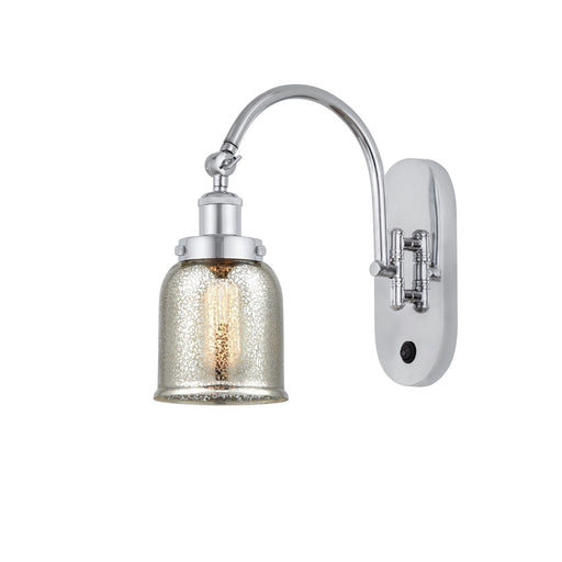 Innovations Bell 5in 1-Light Swing Arm Lamp | Traditional Polished Chrome and Silver Plated Mercury Glass | Bedroom & Living Room | Model 918-1W-PC-G58