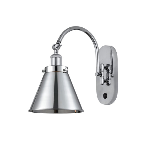 Innovations Appalachian 8in 1-Light Swing Arm Lamp | Traditional Industrial Polished Chrome Steel and Metal Shade | Bedroom & | Model 918-1W-PC-M13-PC