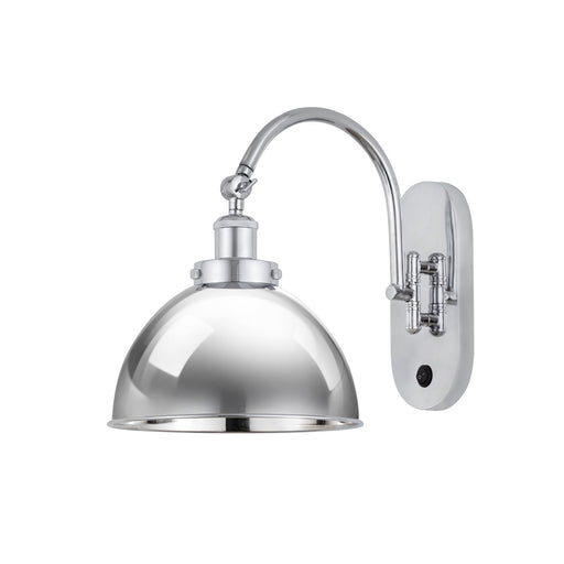 Innovations Ballston Urban 10in 1-Light Swing Arm Lamp | Industrial Polished Chrome Steel and Cast Brass with Polished Chrome | Model 918-1W-PC-MFD-10-PC