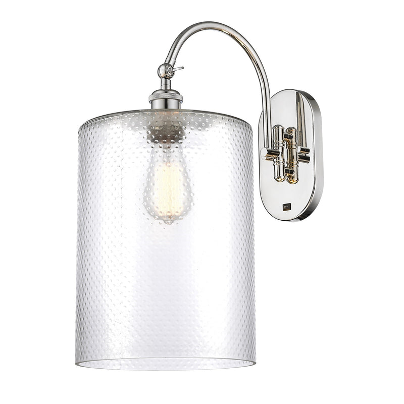 Innovations Cobbleskill 9in 1-Light Wall Sconce | Industrial Polished Nickel Steel and Clear Glass | Entryway & Hallway Accent | Model 918-1W-PN-G112-L