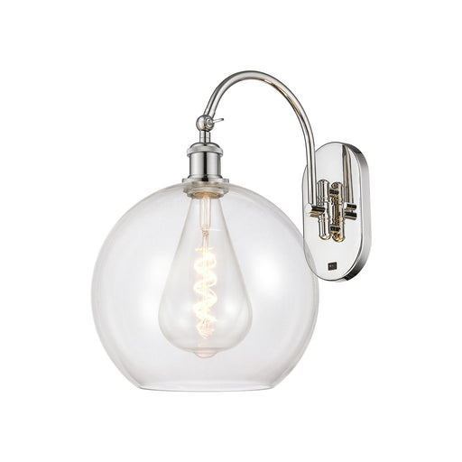 Innovations Athens 11.75in 1-Light Wall Sconce | Industrial Polished Nickel and Clear Glass | Bedroom & Hallway Accent | Model 918-1W-PN-G122-12