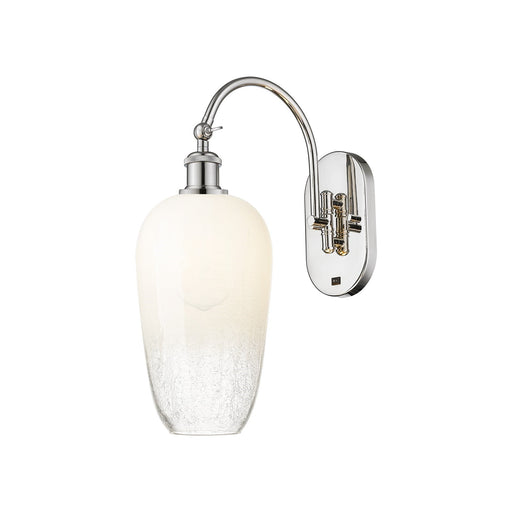 Innovations Brookhaven Flute 7in 1-Light Wall Sconce | Industrial Polished Nickel and Opal Glass | Bathroom & Hallway Accent | Model 918-1W-PN-G484-7OP