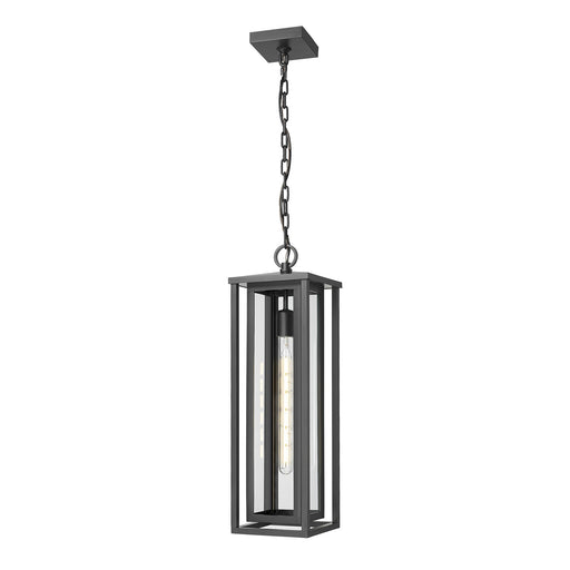 Innovations Ashland 6.75in 1-Light Pendant | Coastal Matte Black and Clear Glass | Kitchen Island & Covered Patio | Model 9950-1H-BK-23-CL