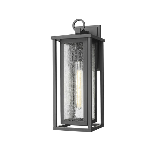 Innovations Ashland 18in 1-Light Wall Sconce | Coastal Matte Black EPMM and Seedy Glass | Covered Porch & Entryway | Wet Rated | Model 9950-1W-BK-18-SDY