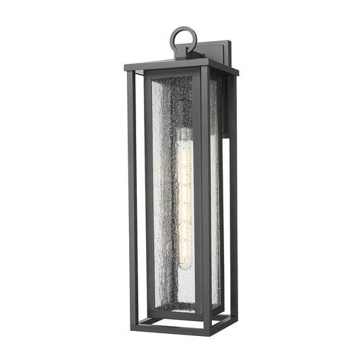 Innovations Ashland 23in 1-Light Wall Sconce | Coastal Matte Black EPMM and Seedy Glass | Covered Porch & Entryway | Model 9950-1W-BK-23-SDY