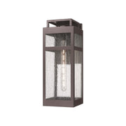 Innovations Ridgeway 6.75in 1-Light Wall Sconce | Coastal Bronze Aluminum and Seedy Glass | Covered Patio & Entryway | Model 9953-1W-BZ-18-SDY