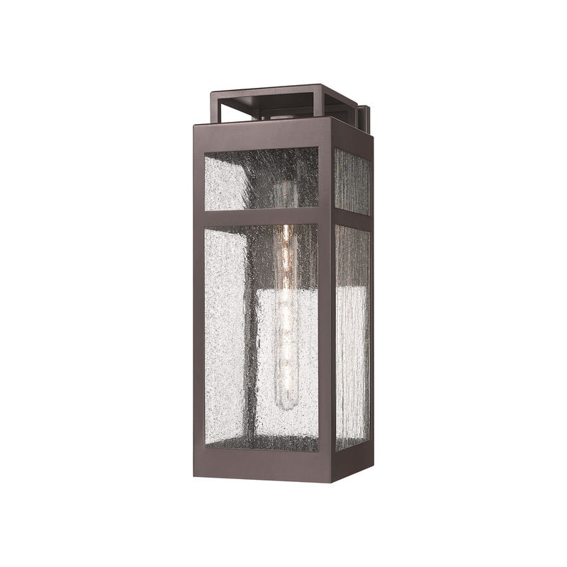 Innovations Ridgeway 18in 1-Light Wall Sconce | Coastal Bronze Aluminum and Seedy Glass | Covered Patio & Entryway | Model 9953-1W-BZ-18-SDY