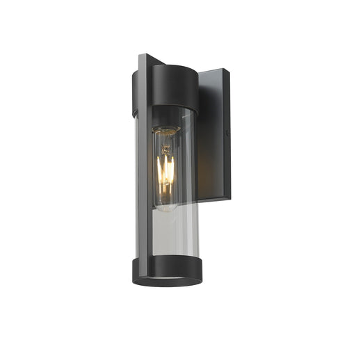 Innovations Stratford 10in 1-Light Wall Sconce | Modern Matte Black Aluminum and Smoke Glass | Covered Patios & Entryways | Model 9954-1W-BK-10-SM