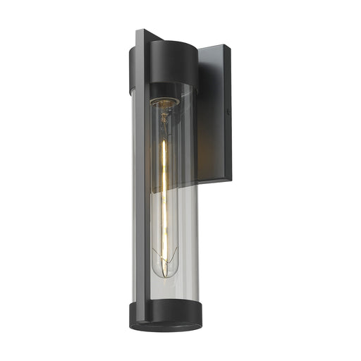 Innovations Stratford 13in 1-Light Wall Sconce | Modern Matte Black Aluminum and Smoke Glass | Covered Patios & Entryways | Model 9954-1W-BK-13-SM