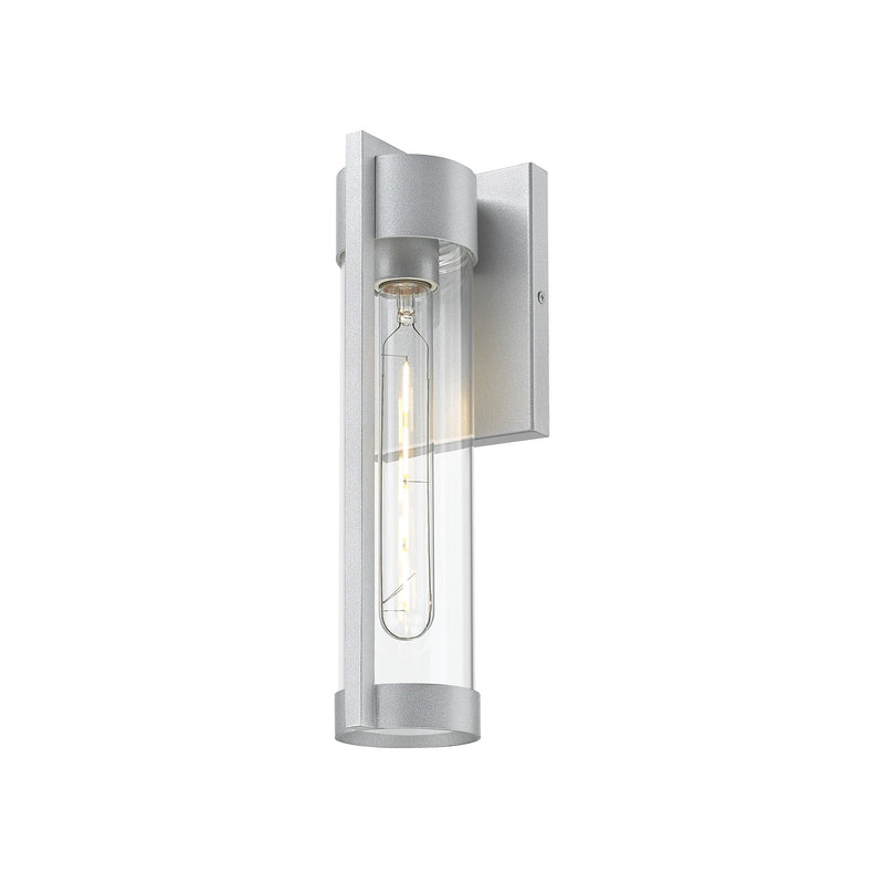 Innovations Stratford 13in 1-Light Wall Sconce | Modern Silver Aluminum and Clear Glass | Covered Patios & Entryways | Model 9954-1W-SV-13-CL