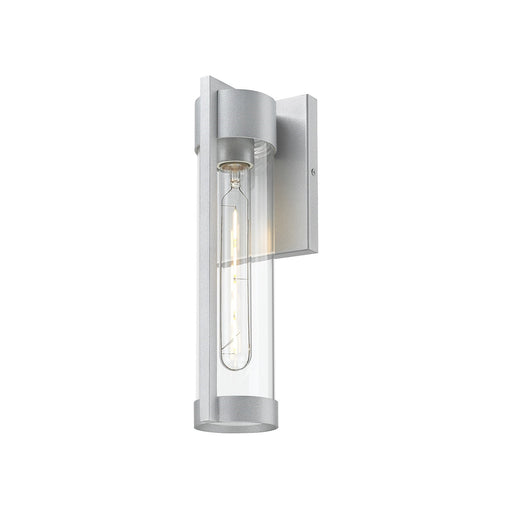 Innovations Stratford 13in 1-Light Wall Sconce | Modern Silver Aluminum and Clear Glass | Covered Patios & Entryways | Model 9954-1W-SV-13-CL