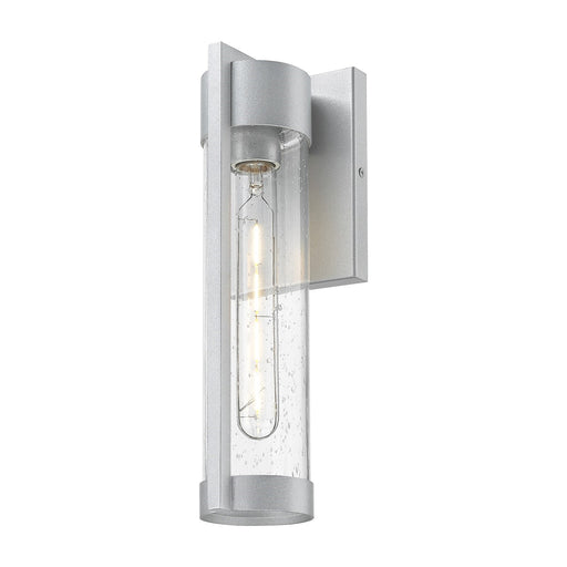 Innovations Stratford 13in 1-Light Wall Sconce | Silver Aluminum and Seedy Glass | Covered Patio & Entryway | 4.75 x 13.5 in | Model 9954-1W-SV-13-SDY