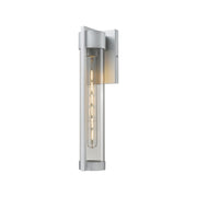 Innovations Stratford 17in 1-Light Wall Sconce | Contemporary Silver Aluminum and Light Smoke Glass | Covered Patios & Entryways | Model 9954-1W-SV-16-SM