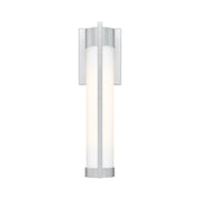 Innovations Stratford 17in 1-Light Wall Sconce | Contemporary Silver Aluminum and White Glass | Covered Patios & Entryways | Model 9954-1W-SV-16-WH