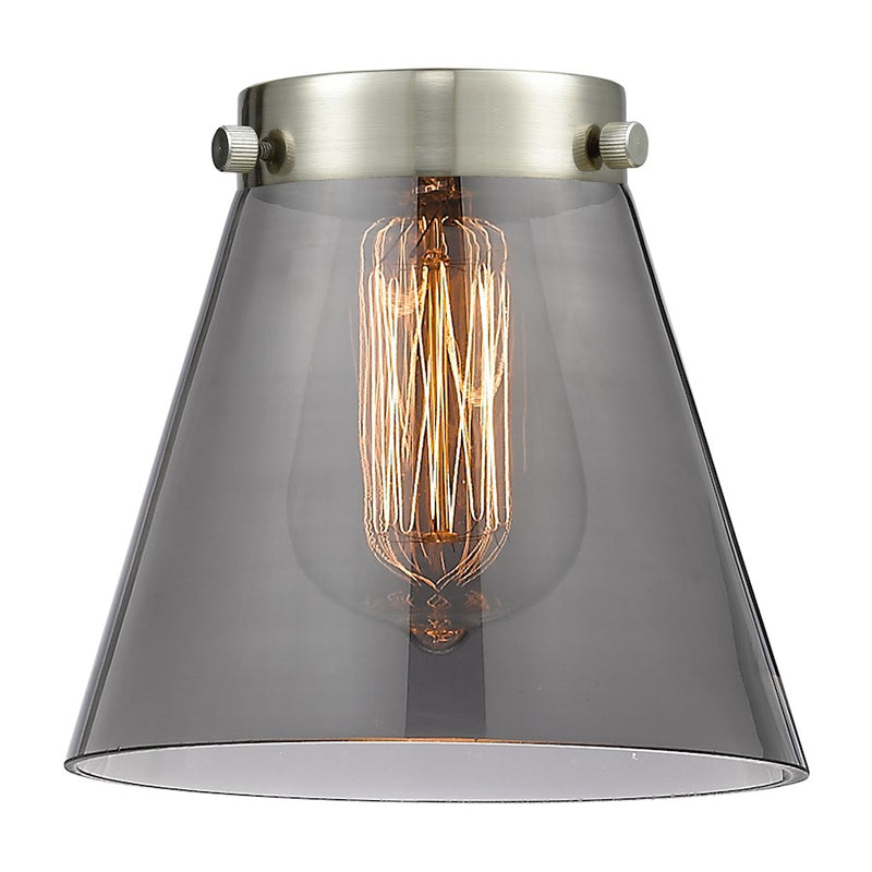 Innovations Small Cone 6in Glass Shade | Industrial Smoked Glass | Kitchen Island & Bar Pendant | 6 x 6 in | Model G63